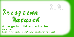 krisztina matusch business card